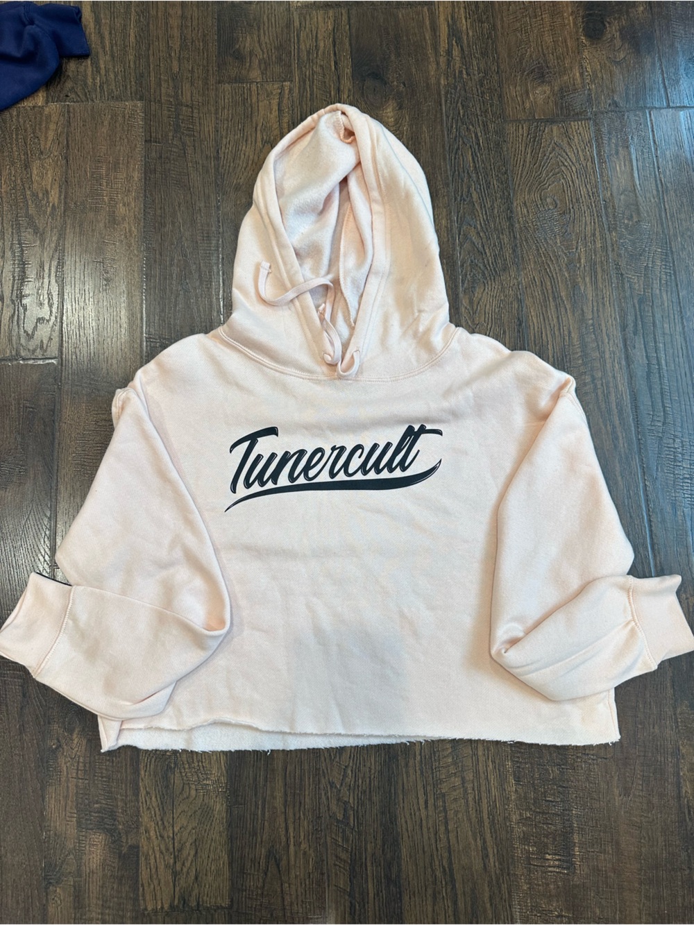 Women's Light Pink Cropped Hoodie - Tunercult